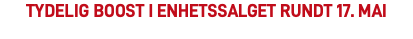 TYDELIG BOOST I ENHETSSALGET RUNDT 17. MAI