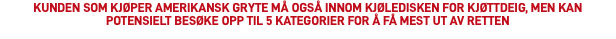 Kunden som kjøper amerikansk gryte må også innom kjøledisken for kjøttdeig, men kan potensielt besøke opp til 5 kategorier for å få mest ut av retten