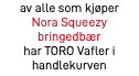 av alle som kjøper  Nora Squeezy bringedbær  har TORO Vafler i handlekurven