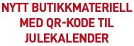 Nytt butikkmateriell med QR-kode til julekalender 