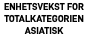 enhetsvekst for totalkategorien Asiatisk